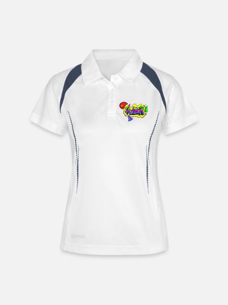 ROLLER - Polo respirant Femme - blanc/marine