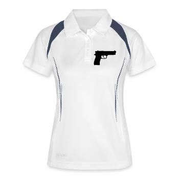 Gun - Women's Polo breathable - white/navy - Front
