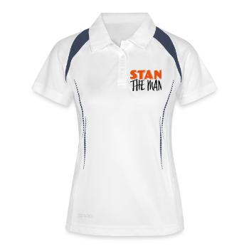 Stan the man! - Frauen Polo atmungsaktiv - Weiß/Navy - Vorne