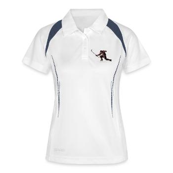 goal - Polo respirant Femme - blanc/marine - Devant