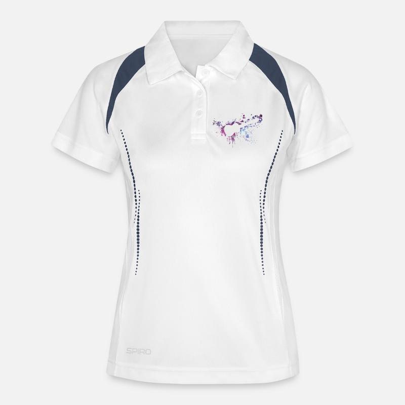 ukulele splash - Women's Polo breathable - white/navy