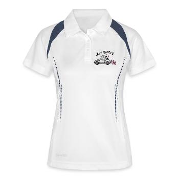 Wedding car in love with hearts - Women's Polo breathable - white/navy - Front