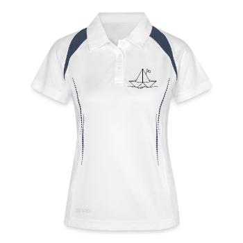 Paper Ship Paper Boat Boat Boat Lake Ocean Sea - Women's Polo breathable - white/navy - Front