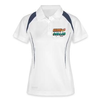 Welcome to Dallas Texas Design - Frauen Polo atmungsaktiv - Weiß/Navy - Vorne