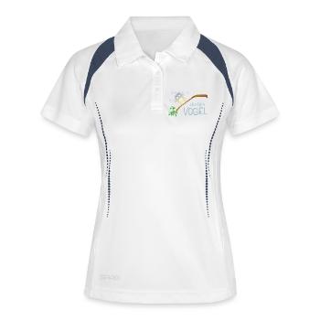 Schräger Vogel - Frauen Polo atmungsaktiv - Weiß/Navy - Vorne