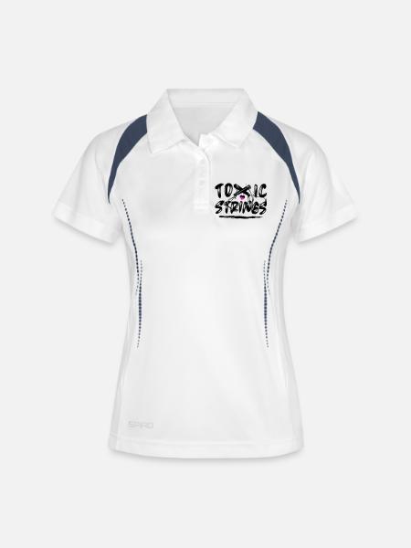Toxic Strings 2 Colour - Women's Polo breathable - white/navy