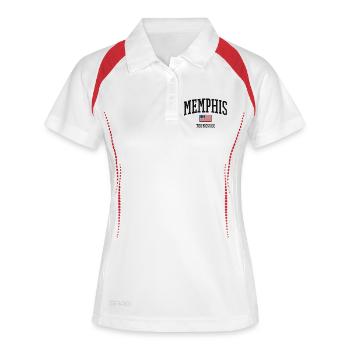 Drapeau de l’Arche de Memphis, Tennessee - Polo respirant Femme - blanc/marine - Devant