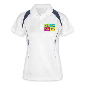 Taxi Pop Art Four-Color - Women's Polo breathable - white/navy - Front