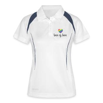 Pride Month - Love is Love - Women's Polo breathable - white/navy - Front
