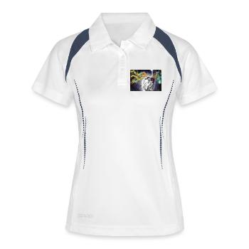 Premier baiser - Polo respirant Femme - blanc/marine - Devant