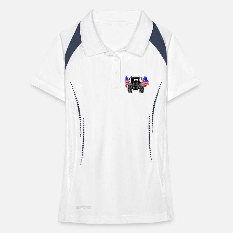 Tractor Two Flags USA Women's Polo breathable