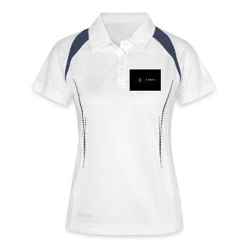 Streetwear OSM - Polo respirant Femme - blanc/marine - Devant