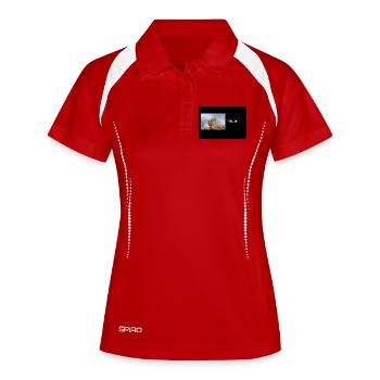 Streetwear Tribute - Polo respirant Femme - blanc/marine - Devant