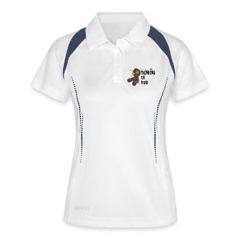 Je pense à toi - Polo respirant Femme - blanc/marine - Devant