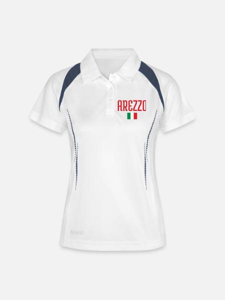 Arezzo Italy Flag Design - Women's Polo breathable - white/navy