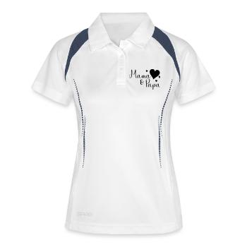 Mom and Dad - Women's Polo breathable - white/navy - Front