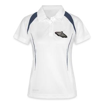 pyrale du buis - Polo respirant Femme - blanc/marine - Devant