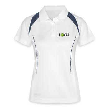 Tennis Ball I love IGA - Women's Polo breathable - white/navy - Front