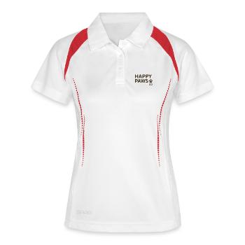 Amis à fourrure - Polo respirant Femme - blanc/marine - Devant