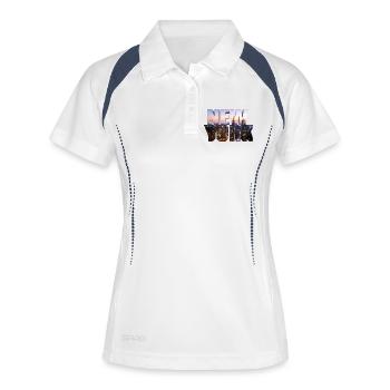 NEW YORK – La ville en lettres - Polo respirant Femme - blanc/marine - Devant