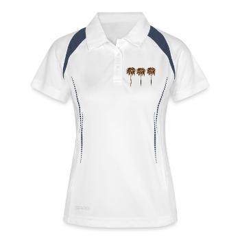 Three Palm Trees - Women's Polo breathable - white/navy - Front