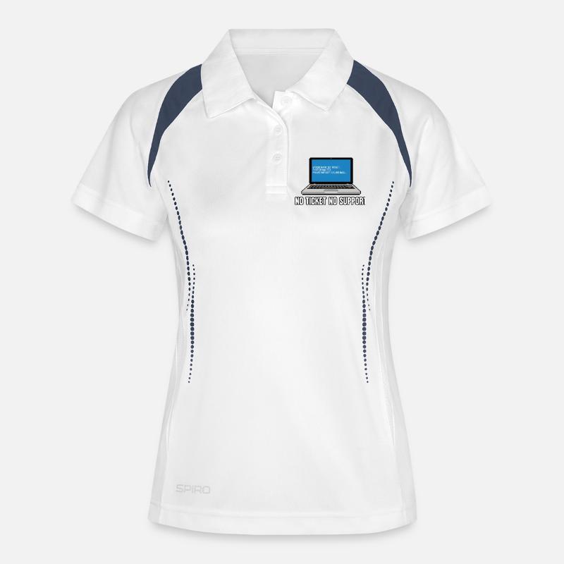 No Ticket No Support Admin IT-Support Spruch - Women's Polo breathable - white/navy