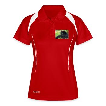 Black wolf at rest - Women's Polo breathable - white/navy - Front