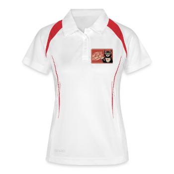 My Cat is Communist - Funny Cat PropagandaT-Shirt - Women's Polo breathable - white/navy - Front