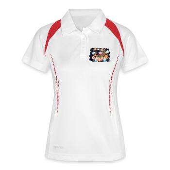 Mexiko - Frauen Polo atmungsaktiv - Weiß/Navy - Vorne
