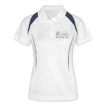 Stay Fluffy, Stay Fearless Alpaca - Women's Polo breathable - white/navy - Front