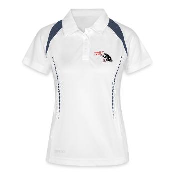 Sang Rouge TW Police de Loup - Polo respirant Femme - blanc/marine - Devant