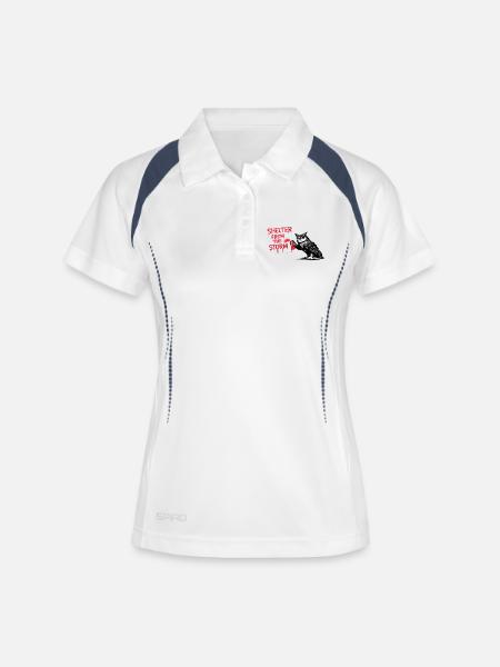 Abri contre la tempête - Polo respirant Femme - blanc/marine