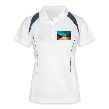 Year 2026 Light Painted with snowy mountains - Women's Polo breathable - white/navy - Front