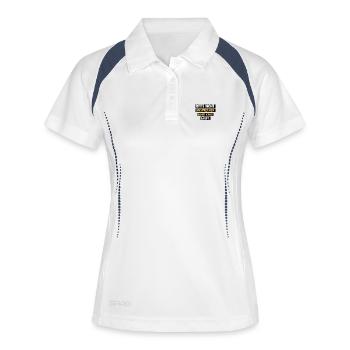 Bitte Nicht Ansprechen Kopf Kino Läuft - Frauen Polo atmungsaktiv - Weiß/Navy - Vorne