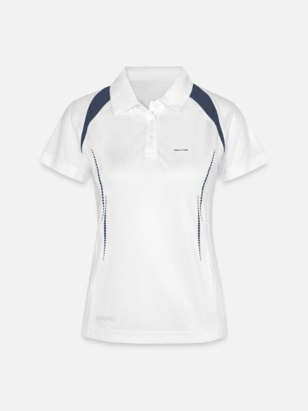 Less Is More Minimal Typography - Women's Polo breathable - white/navy
