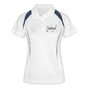 Kitakind 2026  - Frauen Polo atmungsaktiv - Weiß/Navy - Vorne