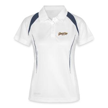 Ich liebe alte, rostige Trucks - Frauen Polo atmungsaktiv - Weiß/Navy - Vorne