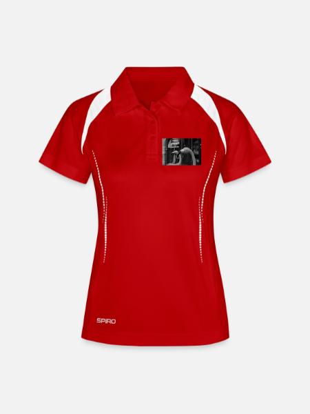 Flamingos Black and White Silhouette - Women's Polo breathable - white/navy