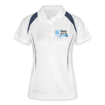 Mom 2027 loading Heart Baby Feet Blue Boy - Women's Polo breathable - white/navy - Front