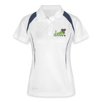 Savannah animals on a walk - Women's Polo breathable - white/navy - Front