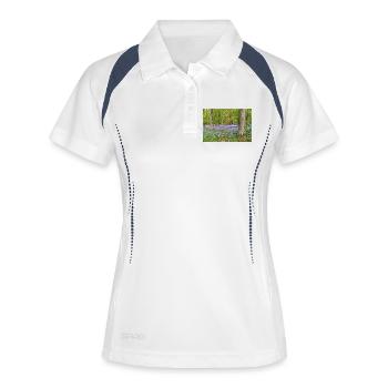 Woodland Bluebell Dawn - Women's Polo breathable - white/navy - Front