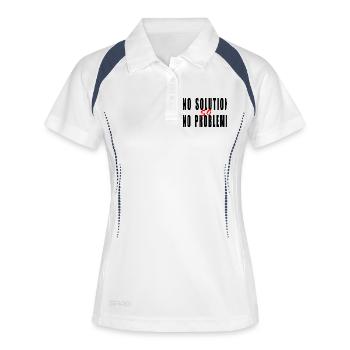 No solution no problem humor quote joke - Women's Polo breathable - white/navy - Front