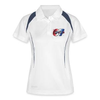 67 Neon – Red Blue Star Design - Women's Polo breathable - white/navy - Front