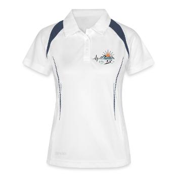 Trail running - Polo respirant Femme - blanc/marine - Devant