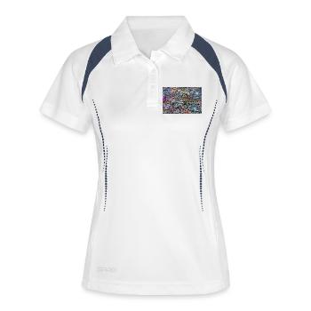 jurfgushj - Frauen Polo atmungsaktiv - Weiß/Navy - Vorne