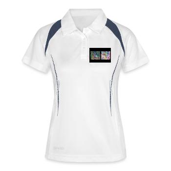 jschragshroj - Polo respirant Femme - blanc/marine - Devant