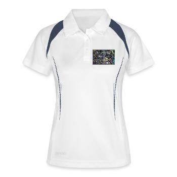 jchinzinj - Polo respirant Femme - blanc/marine - Devant