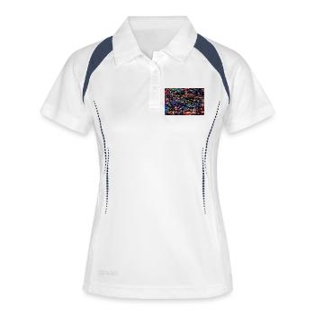 krishunjgh - Frauen Polo atmungsaktiv - Weiß/Navy - Vorne