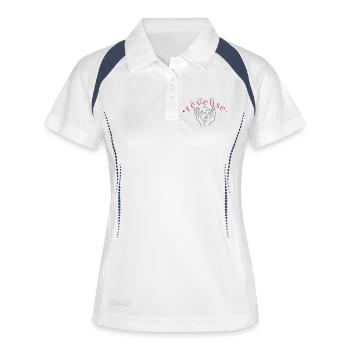 Dreamer in Curved Red - Women's Polo breathable - white/navy - Front
