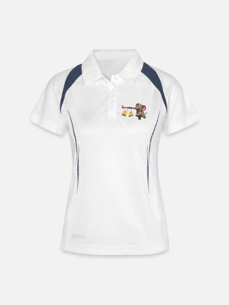 Elephant & Chick Swing Adventure - Women's Polo breathable - white/navy